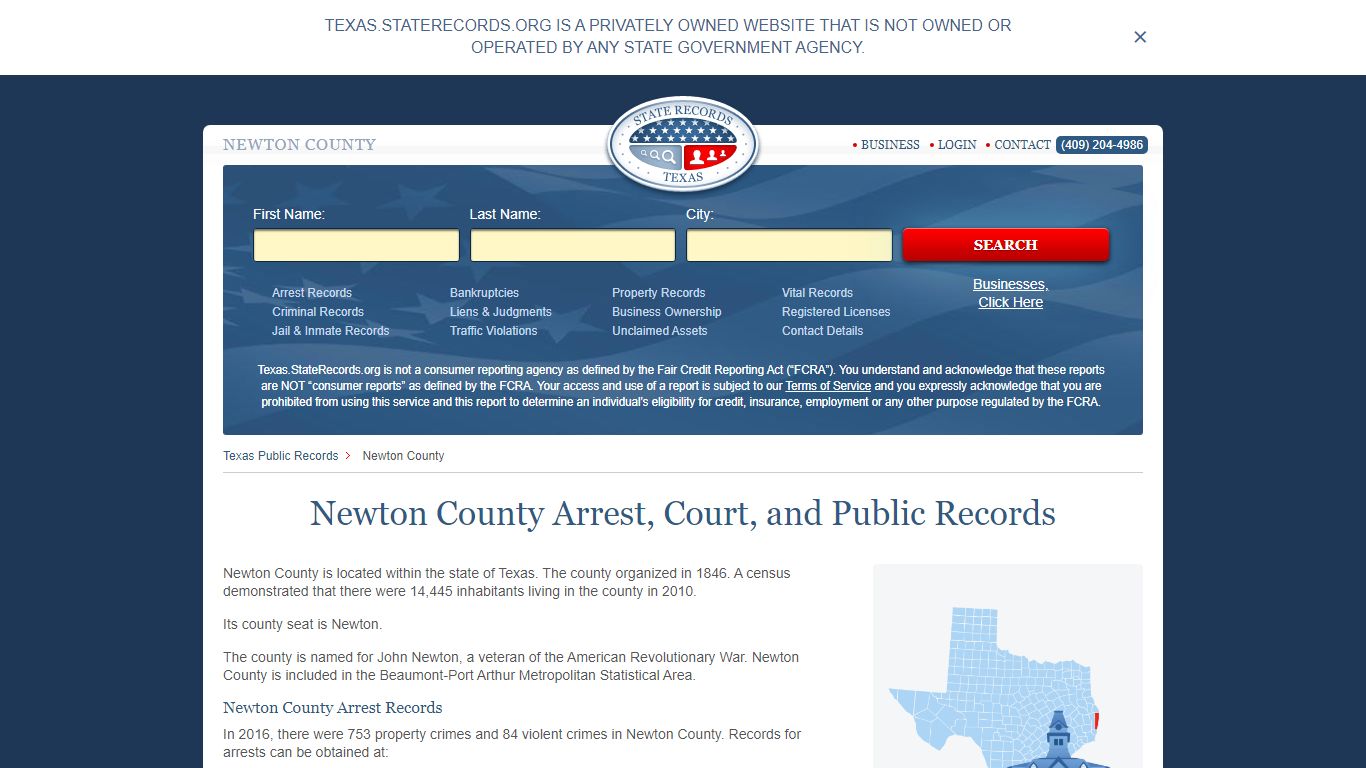 Newton County Arrest, Court, and Public Records